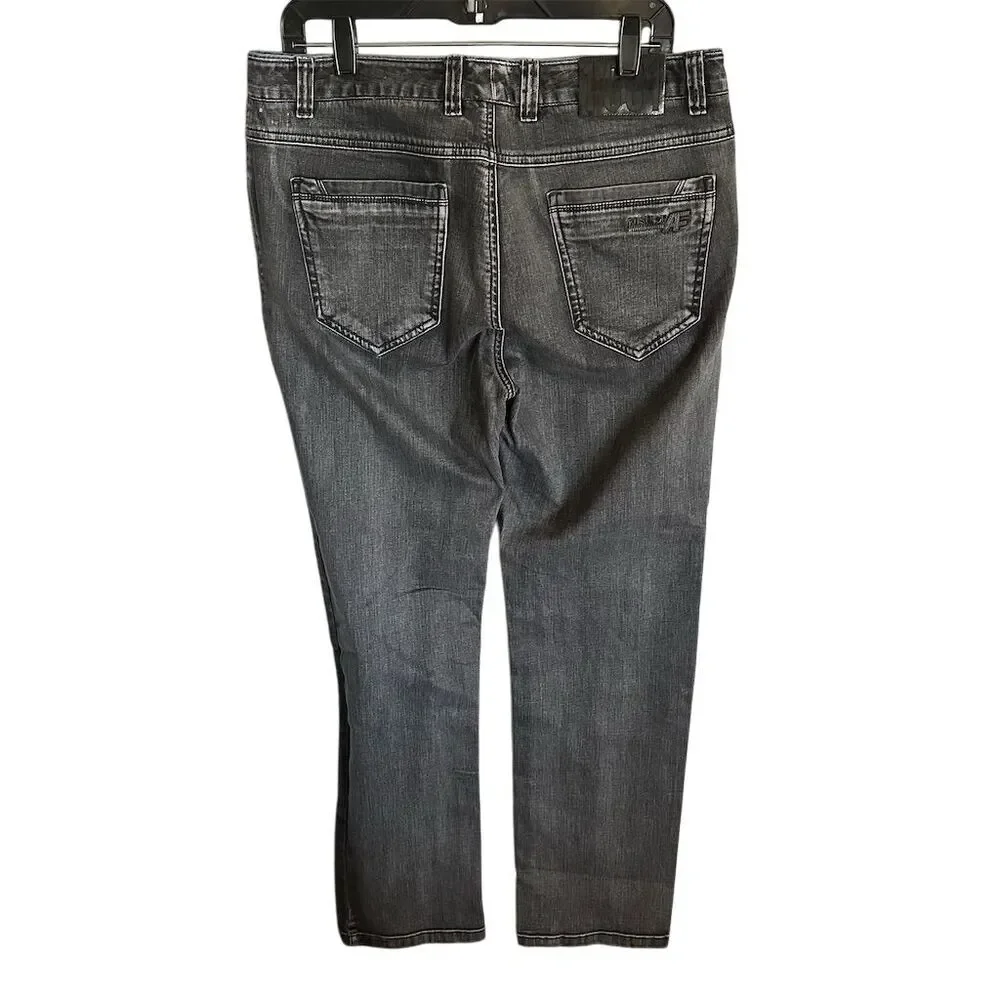 Bestn‎ Men's Slim Fit Black Faded Jeans Size 34 Denim 5-Pocket